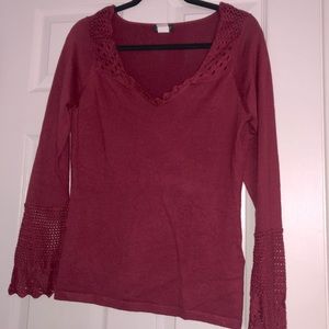 Venus crochet detail sweater